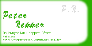 peter nepper business card