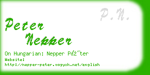 peter nepper business card